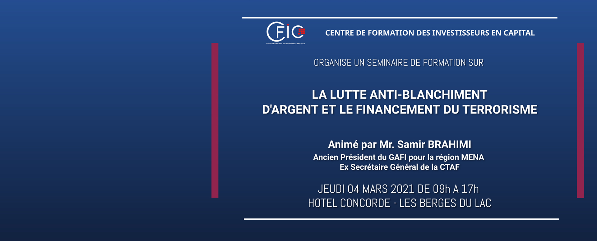 Séminaire sur la lutte Anti-blanchiment d’Argent et le Financement du Terrorisme